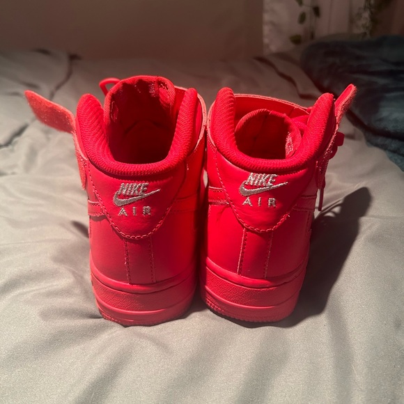 Custom Fire Red Nikes - Picture 2 of 4